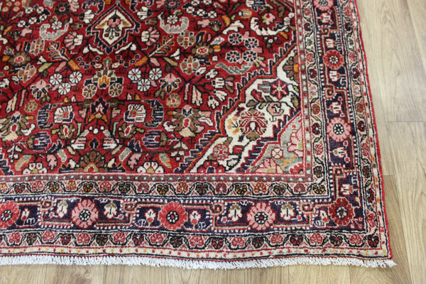 OLD HANDMADE PERSIAN MAHAL RUG FLORAL DESIGN 205 X 130 CM