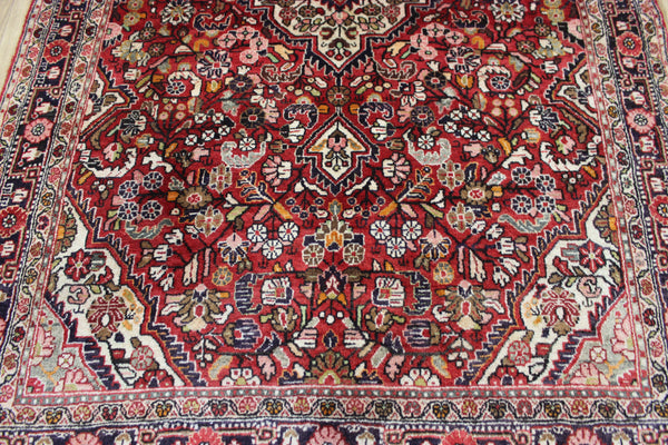 OLD HANDMADE PERSIAN MAHAL RUG FLORAL DESIGN 205 X 130 CM