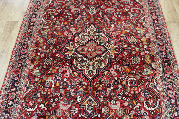 OLD HANDMADE PERSIAN MAHAL RUG FLORAL DESIGN 205 X 130 CM