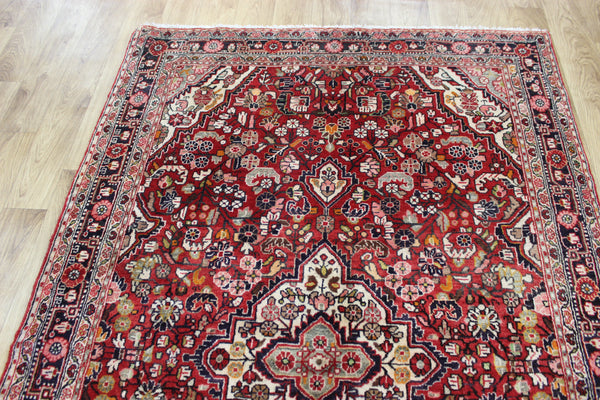OLD HANDMADE PERSIAN MAHAL RUG FLORAL DESIGN 205 X 130 CM