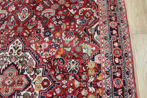 OLD HANDMADE PERSIAN MAHAL RUG FLORAL DESIGN 205 X 130 CM