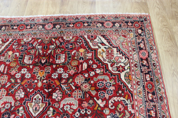 OLD HANDMADE PERSIAN MAHAL RUG FLORAL DESIGN 205 X 130 CM