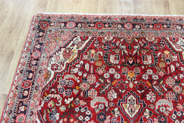 OLD HANDMADE PERSIAN MAHAL RUG FLORAL DESIGN 205 X 130 CM