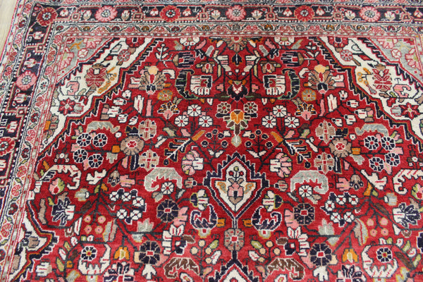OLD HANDMADE PERSIAN MAHAL RUG FLORAL DESIGN 205 X 130 CM