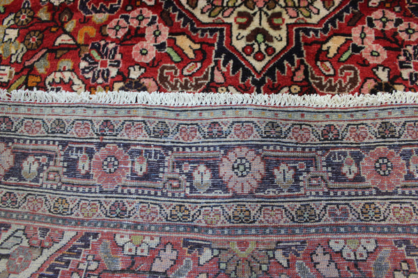 OLD HANDMADE PERSIAN MAHAL RUG FLORAL DESIGN 205 X 130 CM