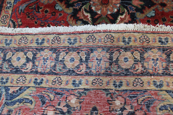 OLD HANDMADE PERSIAN KASHAN RUG FLORAL DESIGN 185 X 110 CM