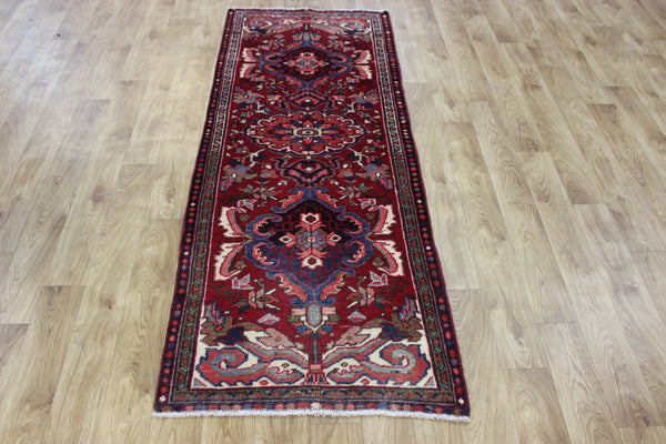 VINTAGE PERSIAN HERIZ WOOL RUNNER 195 X 77 CM
