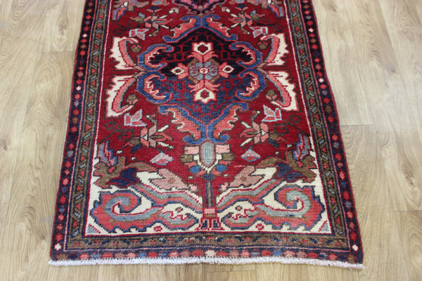 VINTAGE PERSIAN HERIZ WOOL RUNNER 195 X 77 CM