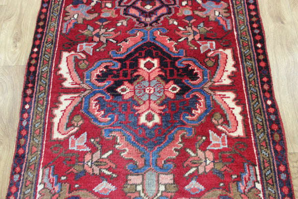 VINTAGE PERSIAN HERIZ WOOL RUNNER 195 X 77 CM