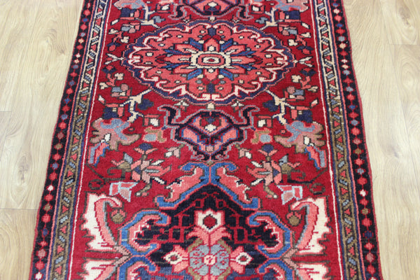 VINTAGE PERSIAN HERIZ WOOL RUNNER 195 X 77 CM
