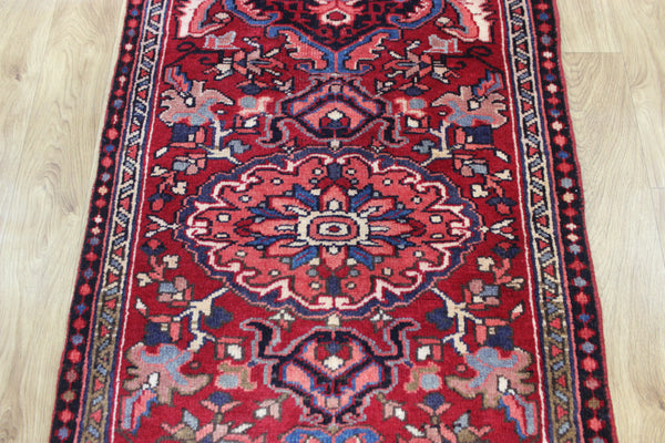 VINTAGE PERSIAN HERIZ WOOL RUNNER 195 X 77 CM