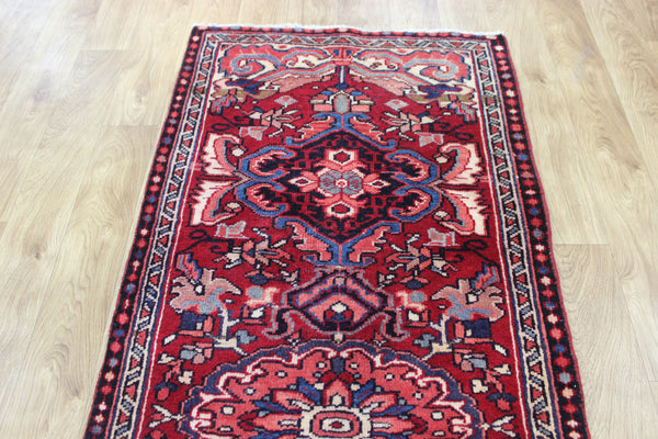 VINTAGE PERSIAN HERIZ WOOL RUNNER 195 X 77 CM