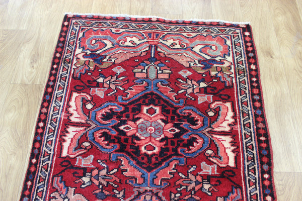 VINTAGE PERSIAN HERIZ WOOL RUNNER 195 X 77 CM