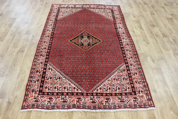 VINTAGE HANDMADE PERSIAN MAHAL RUG WITH WELL KNOWN BOTHE DESIGN 200 X 125 CM