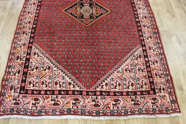 VINTAGE HANDMADE PERSIAN MAHAL RUG WITH WELL KNOWN BOTHE DESIGN 200 X 125 CM