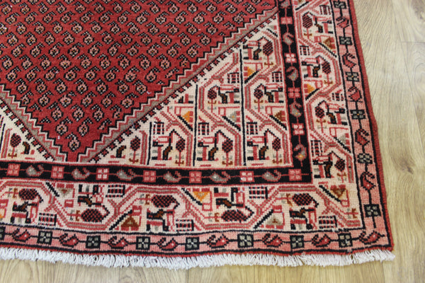 VINTAGE HANDMADE PERSIAN MAHAL RUG WITH WELL KNOWN BOTHE DESIGN 200 X 125 CM