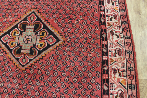 VINTAGE HANDMADE PERSIAN MAHAL RUG WITH WELL KNOWN BOTHE DESIGN 200 X 125 CM