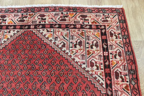 VINTAGE HANDMADE PERSIAN MAHAL RUG WITH WELL KNOWN BOTHE DESIGN 200 X 125 CM