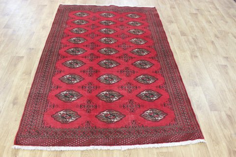 OLD HANDMADE PERSIAN TURKMEN WOOL RUG 190 X 130 CM