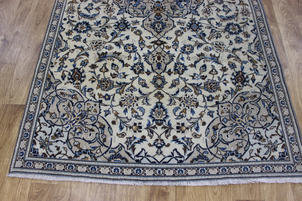 FINE HANDMADE PERSIAN KASHAN WOOL RUG FLORAL DESIGN 245 X 132 CM