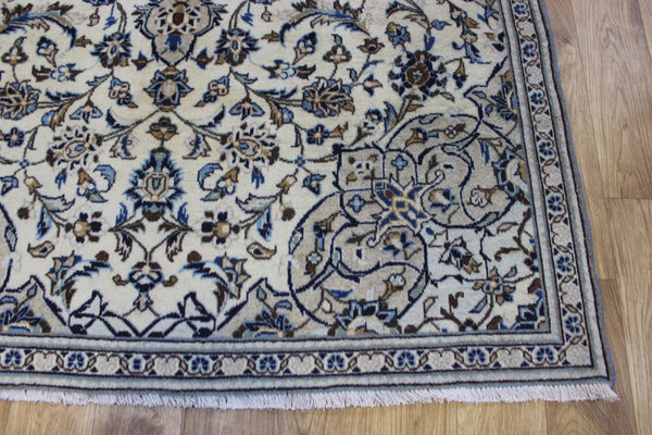 FINE HANDMADE PERSIAN KASHAN WOOL RUG FLORAL DESIGN 245 X 132 CM