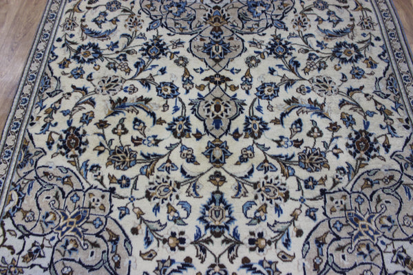 FINE HANDMADE PERSIAN KASHAN WOOL RUG FLORAL DESIGN 245 X 132 CM