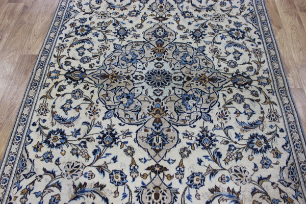 FINE HANDMADE PERSIAN KASHAN WOOL RUG FLORAL DESIGN 245 X 132 CM