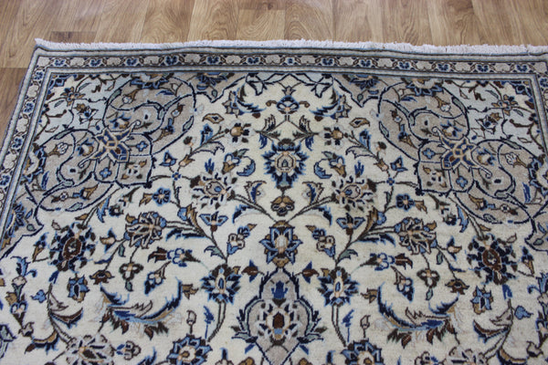 FINE HANDMADE PERSIAN KASHAN WOOL RUG FLORAL DESIGN 245 X 132 CM