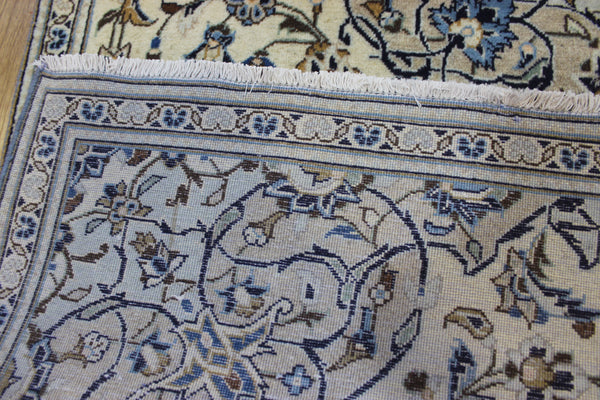 FINE HANDMADE PERSIAN KASHAN WOOL RUG FLORAL DESIGN 245 X 132 CM