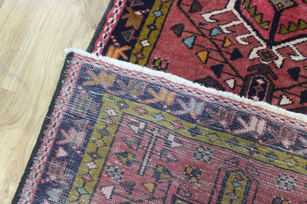 Vintage handmade Persian Karajeh runner of traditional medallion design 328 x 70 cm