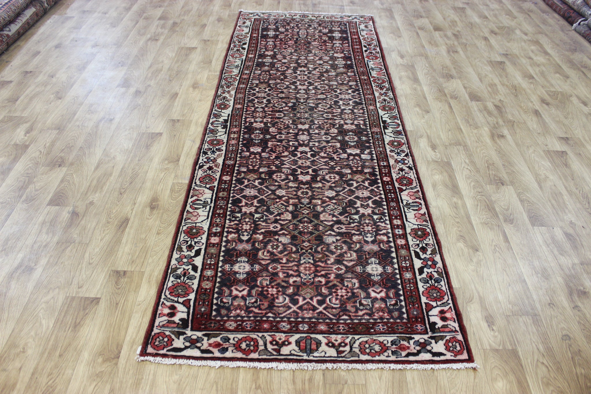 Persian runner from the Greater Hamadan region with the well known herati design 288 x 100 cm