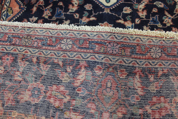 Large handmade Persian wool runner of traditional floral design 340 x 97 cm