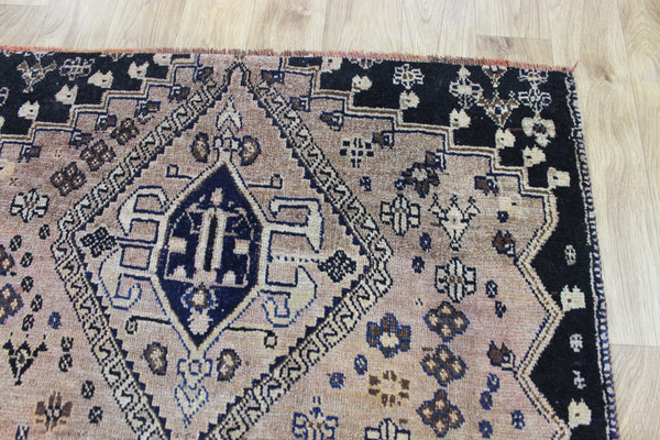 Antique Persian Qashqai tribal rug of triple medallion 220x 107 cm