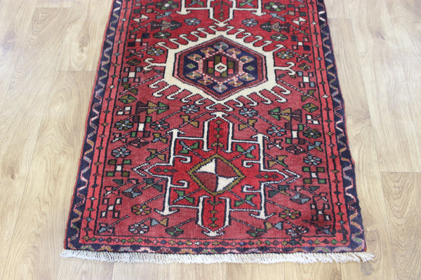 Old handmade Persian Karajeh runner of traditional medallion design 290 x 68 cm