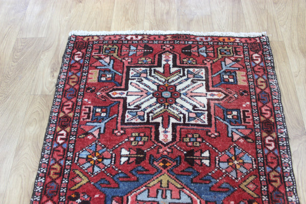 Antique handmade Persian Karajeh runner of traditional medallion 285 x 75 cm