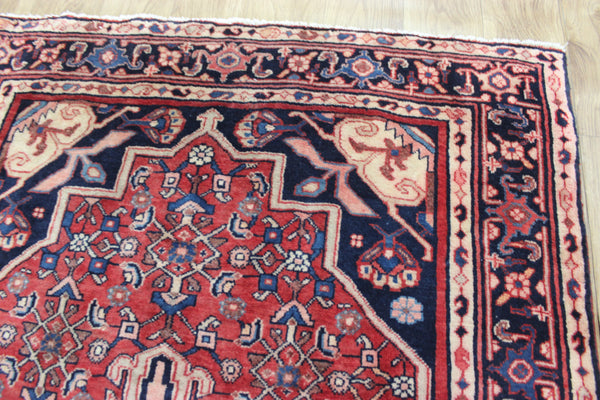 Vintage handmade Persian Bidjar wool rug 161 x 100 cm