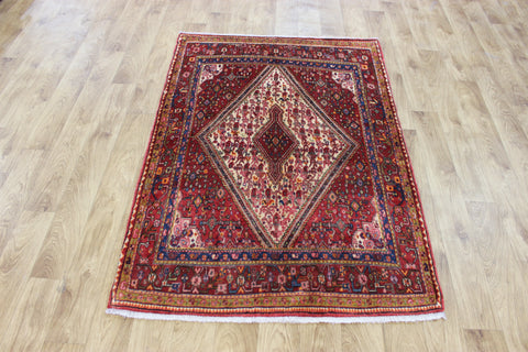 Vintage handmade Persian Bidjar rug of single medallion with the well known Herati design 150 x 96