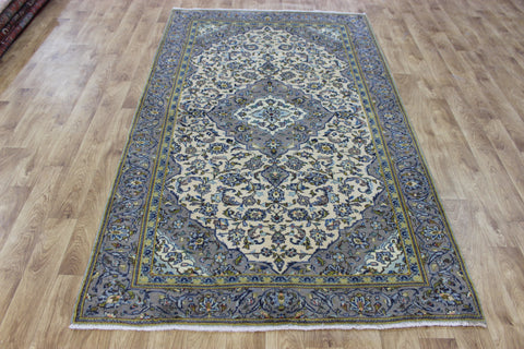 FINE HANDMADE PERSIAN KASHAN RUG FLORAL DESIGN 239 X 141 CM