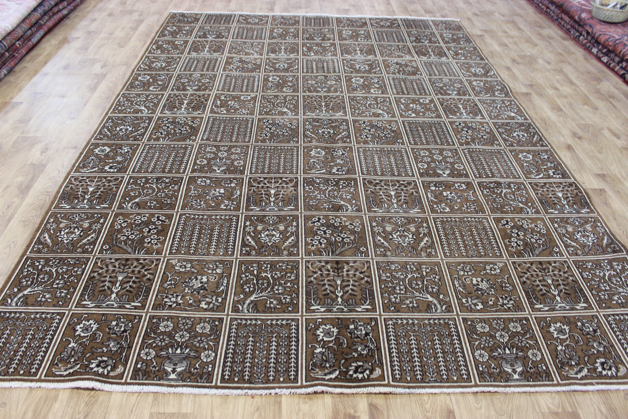 LARGE HANDMADE PERSIAN TABRIZ WOOL CARPET FLORAL DESIGN 333 X 235 CM