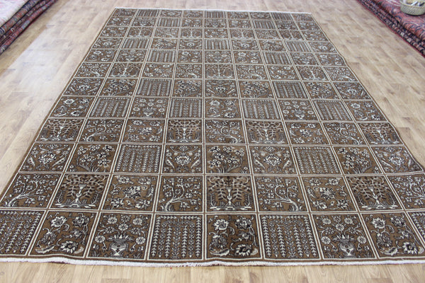 LARGE HANDMADE PERSIAN TABRIZ WOOL CARPET FLORAL DESIGN 333 X 235 CM