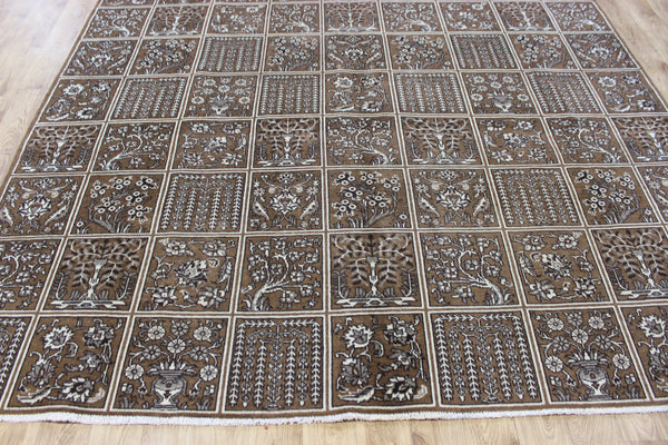 LARGE HANDMADE PERSIAN TABRIZ WOOL CARPET FLORAL DESIGN 333 X 235 CM