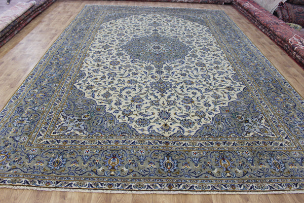 LARGE HANDMADE PERSIAN KASHAN WOOL CARPET FINE FLORAL DESIGN 447 X 293 CM
