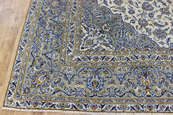 LARGE HANDMADE PERSIAN KASHAN WOOL CARPET FINE FLORAL DESIGN 447 X 293 CM
