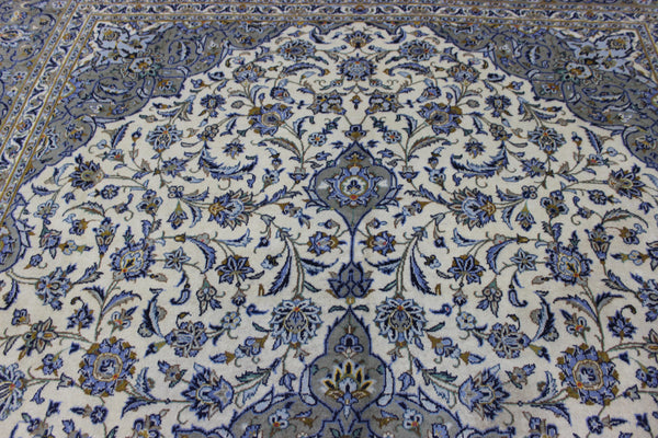 LARGE HANDMADE PERSIAN KASHAN WOOL CARPET FINE FLORAL DESIGN 447 X 293 CM