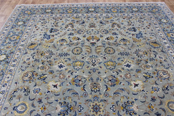 LARGE HANDMADE PERSIAN KASHAN CARPET FLORAL DESIGN 394 X 273 CM