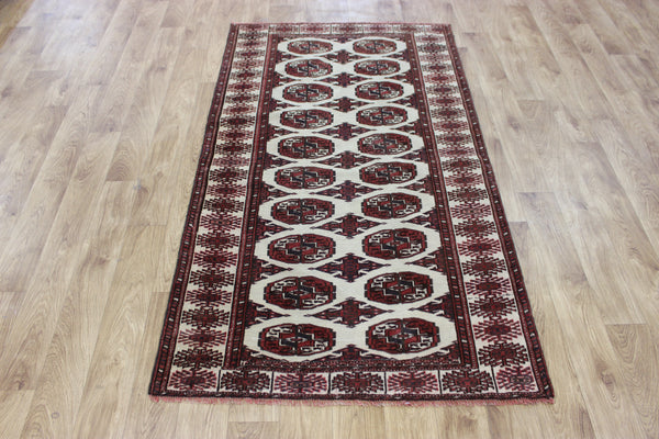 Antique Handmade Bokhara Tribal Rug – 176 × 100 cm (5 ft 9 in × 3 ft 3 in)