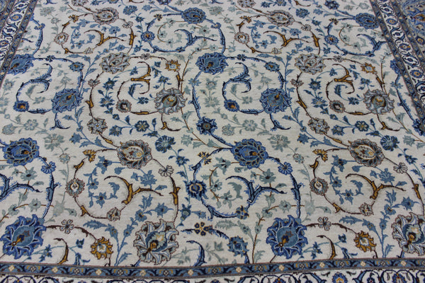 Signed Persian keshan carpet, of superb classic floral design with outstanding colours 443 x 294 cm
