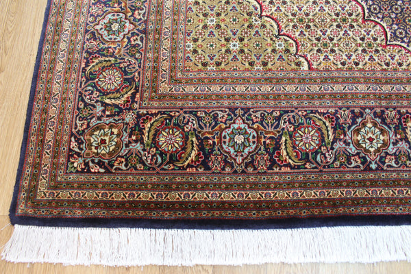 Fine handmade Persian Tabriz Silk and Wool rug with an all-over Herati (Mahi / fish) pattern 300 x 192 cm