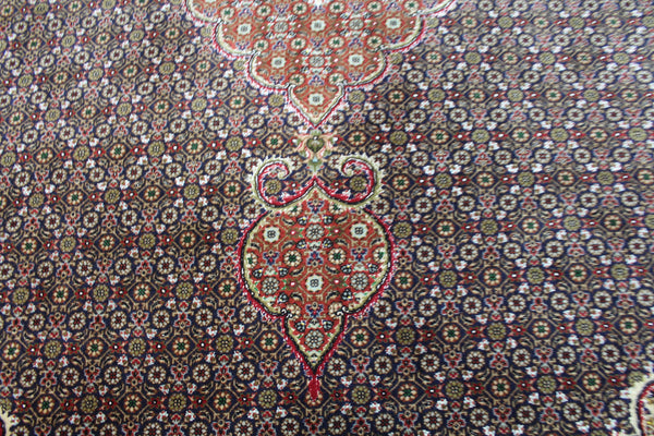 Fine handmade Persian Tabriz Silk and Wool rug with an all-over Herati (Mahi / fish) pattern 300 x 192 cm