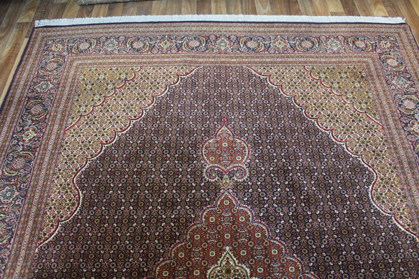 Fine handmade Persian Tabriz Silk and Wool rug with an all-over Herati (Mahi / fish) pattern 300 x 192 cm